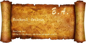 Bodosi Anina névjegykártya